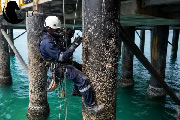 فحص وصيانة المنشآت البحرية باستخدام Rope Access
